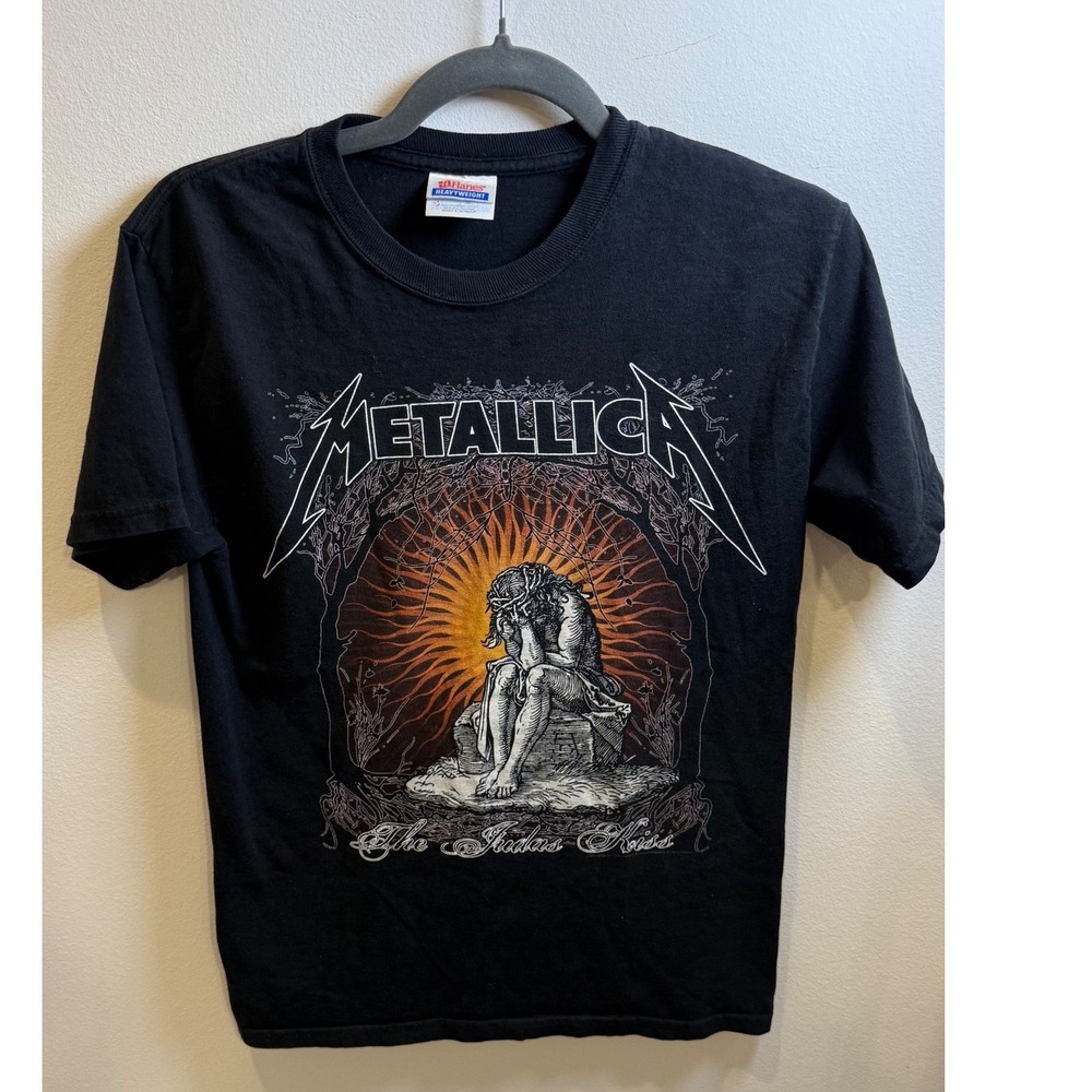 Metallica The Judas Kiss Band Tee Hanes Heavyweight Black Graphic Shirt Mens S